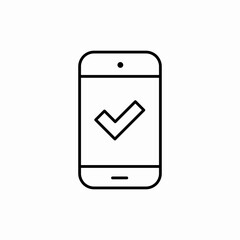 phone check mark icon sign vector