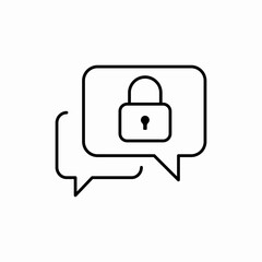Fototapeta premium speech bubble lock icon sign vector
