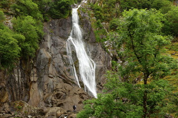waterfall in the mountains