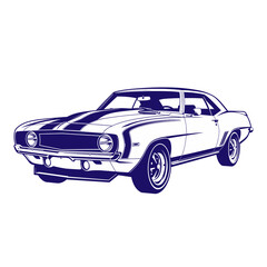 american muscle car vector illustration
