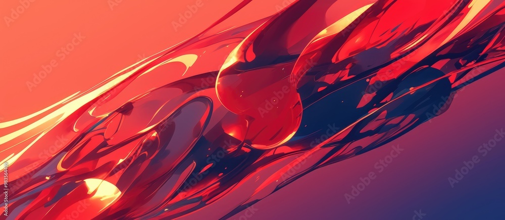 Poster abstract background featuring a dynamic red blur