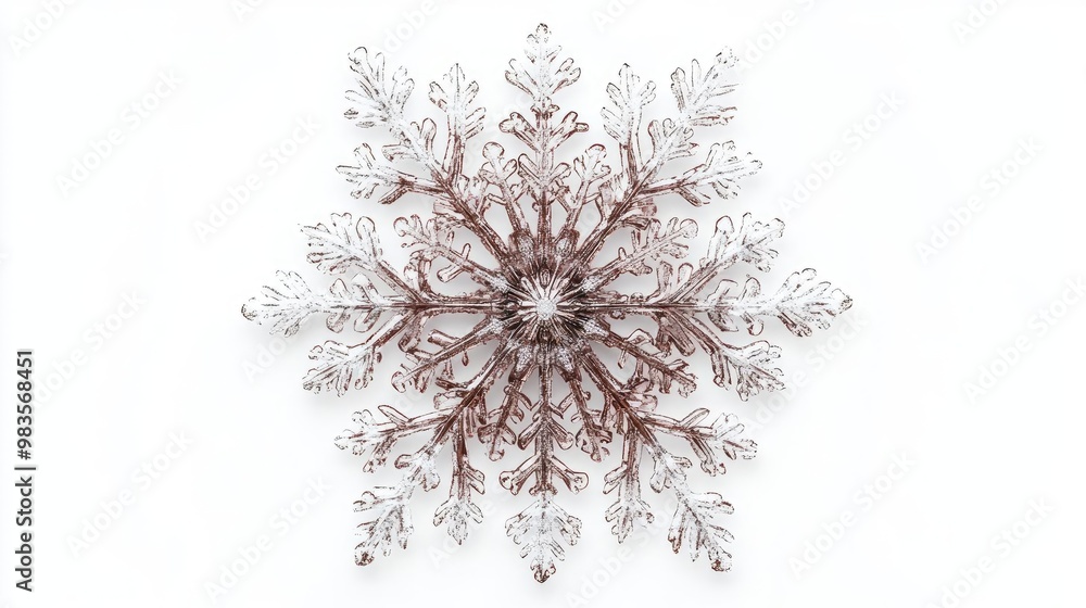 Poster intricate snowflake design with delicate patterns, perfect for winter themed projects and holiday de