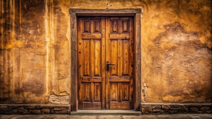 Vintage Old Brown Wooden Door Background Texture Photograph for Vintage Theme Designs