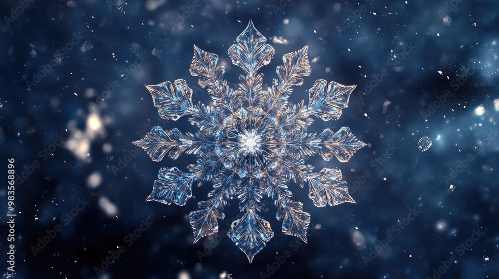 Poster elegant snowflake ornament featuring distinct elements ideal for use in prints wallpapers greeting c