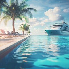 Fototapeta premium ship in the ocean