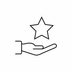 star hand icon sign vector