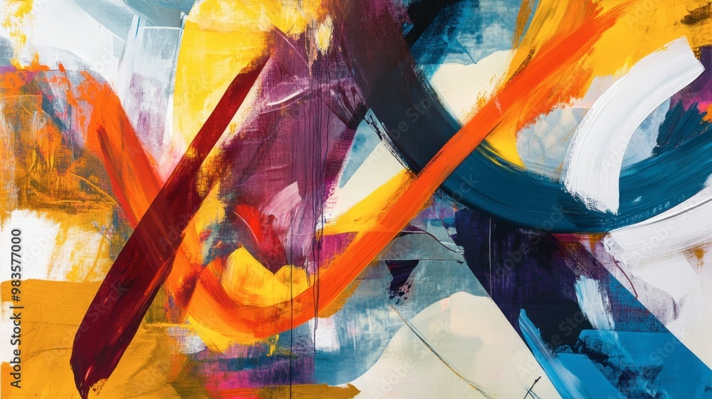 Poster an abstract piece of art with bold 
