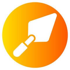 brick trowel gradient icon