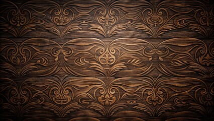 Dark textured blackwood background with elegant pattern of eben and grenadil wood for design projects