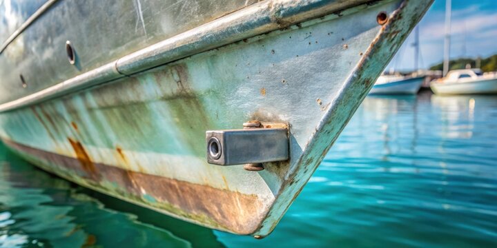 Zinc Anode Boat Hull Protection Against Sea Water Salt Corrosion Photo