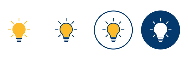 Lamp icon vector isolated on white background. Light bulb icon vector. Idea vector icon