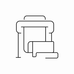 paper production factory conveyor icon sign vector