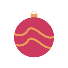 Christmas bauble with wavy lines, ball
