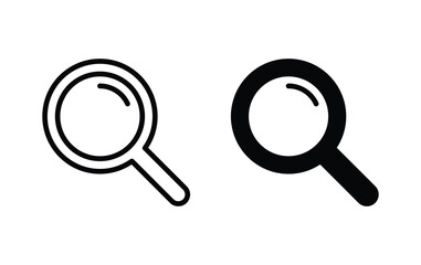 search icon, magnifying glass icon vector