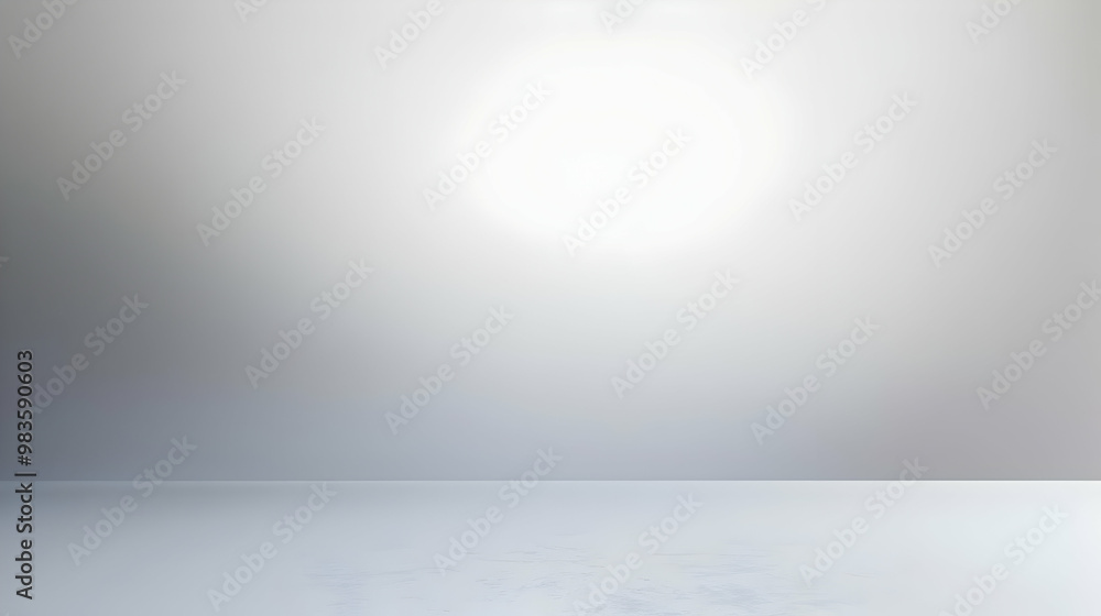 Poster a minimalist grayscale gradient abstract background image with a subtle white floor, ideal for produ