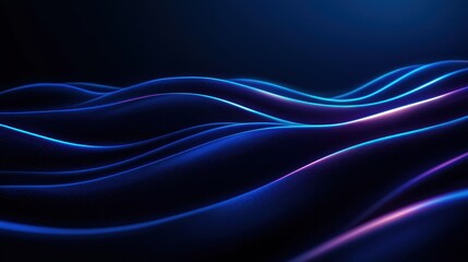Fototapeta premium Abstract vibrant waves in dark colors, flowing and illuminated.