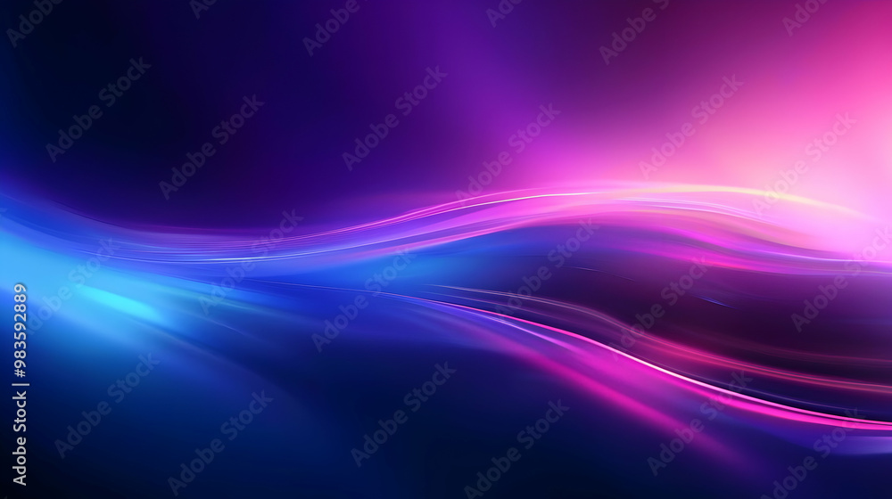 Poster abstract wavy background with vibrant blue and pink hues, creating a dynamic and energetic design
