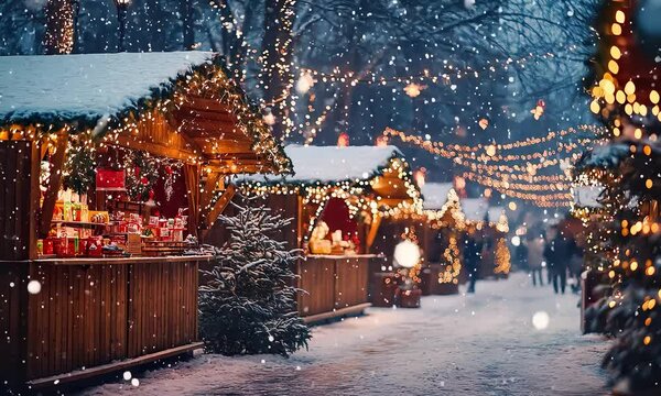 Christmas market in a typical German town
