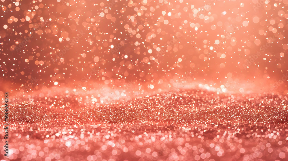 Poster abstract glitter background with a soft, sparkling texture in peach tones