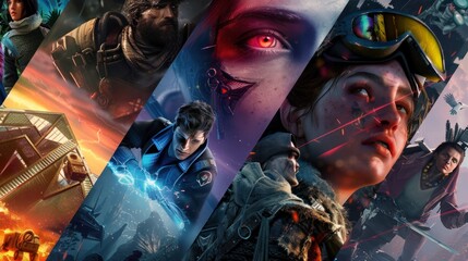 Video Game Characters Collage