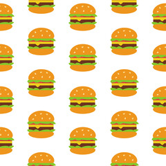 burger pattern background. doodle fast food. burger seamless pattern background. Seamless Pattern of a Cheese Burger or Hamburger. hamburger pattern.
