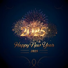 Obraz premium Celebrate New Year 2025 with New Beginnings