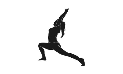 Woman stretching illustration design vector