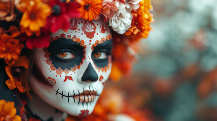 A gothic photo from the day of the dead festival