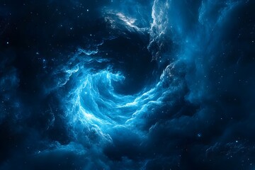 Cosmic Nebula Swirling in Deep Space