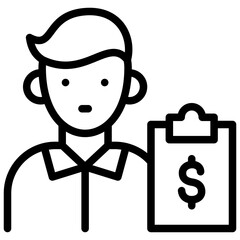 Obraz premium business icon illustration design with outline