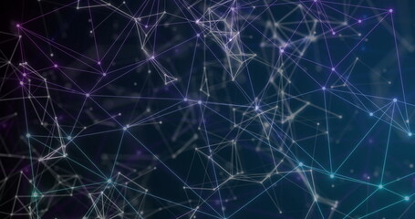 Image of network of connections on black background