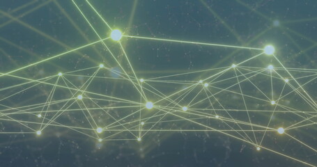 Image of network of connections on blue background