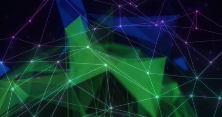 Image of network of connections on black background