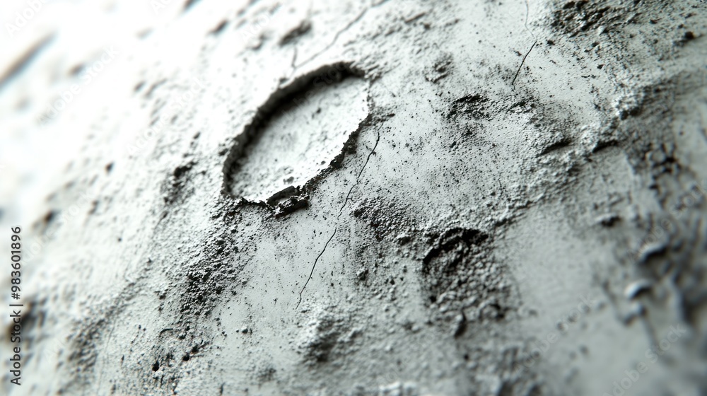 Poster close-up of a textured surface with rough features and imperfections.