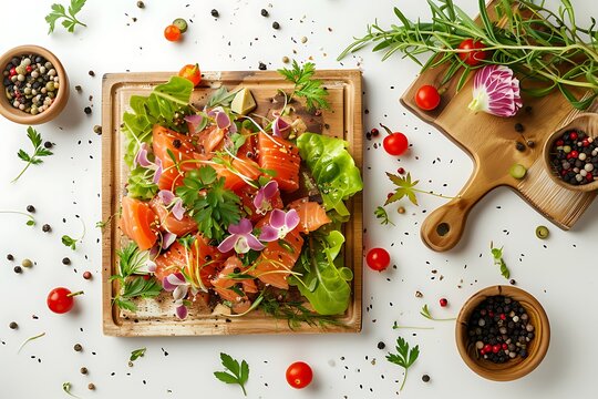 Plate of tasty Yautia with on white background.