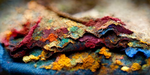 rich deep colors of fiber textiles in colors. abstract background. 