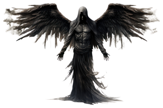 Angel adult bird white background.