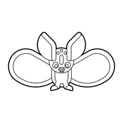 Bat outline illustration vector art