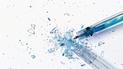 Shattered Pen, Blue Ink Explosion