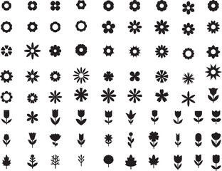 Flower leaf wildflower icon collection for logo. vector illustration