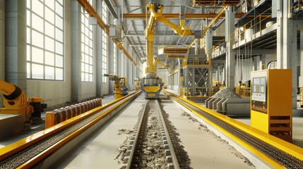 Fototapeta premium Industrial Automation Facility