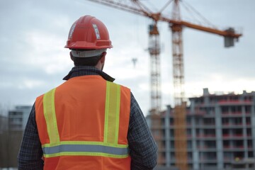 Construction Worker Overseeing Site Operations