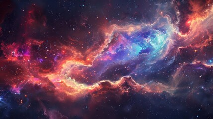 Naklejka premium Cosmic Nebula