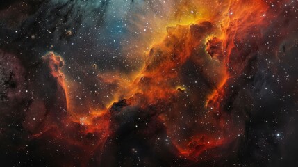 Cosmic Nebula with Stars