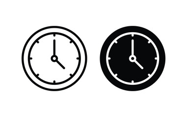 Clock icon, time sign vector 