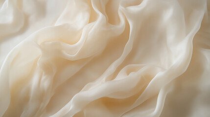 Fototapeta premium a close-up of benzoin resin on a soft white fabric, with bright, natural lighting bringing out the subtle translucency and creamy texture of the resin