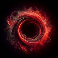 abstract red circle background with smoke