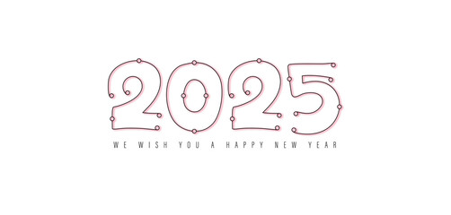 design celebrating Happy New Year 2025 a stylish and beautiful
