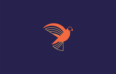 Dove Bird Icon Vector Logo Design