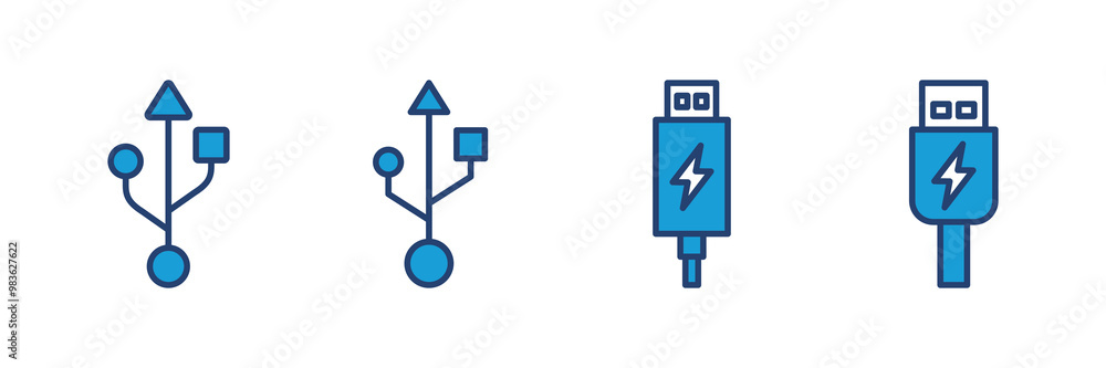 Poster usb icon vector. flash disk icon vector